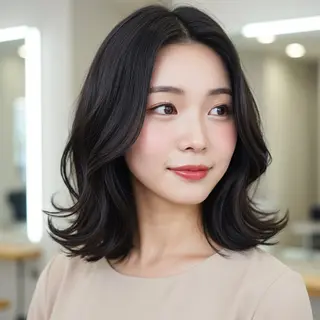 ミディアム 似合わせボブ✖️ 韓国レイヤー✨小関のヘアスタイル