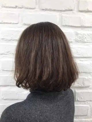 ミディアム パーマ 【暖色カラー特化】 中山由梨のヘアスタイル