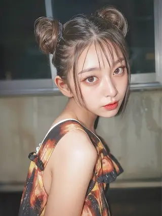 ミディアム 前髪&顔周りカット/ 韓国レイヤー/シバタのヘアスタイル