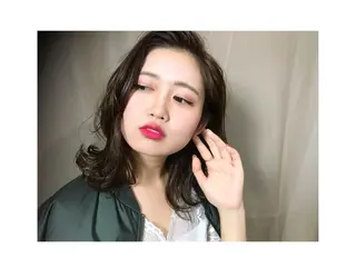 ミディアム カラー vato マンツーマンサロンのヘアスタイル