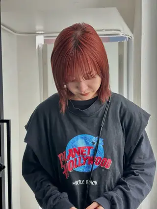 ミディアム カラー 田代 佳穂のヘアスタイル