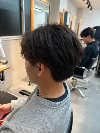 パーマ メンズ フェザーパーマ/韓国 /メンズカット/保立のヘアスタイル