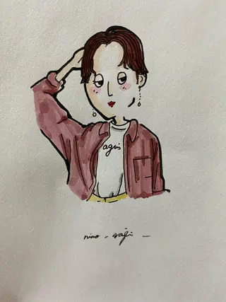 ショート カラー 佐治 梨乃のヘアスタイル