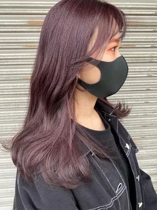 セミロング カラー eclat suzumiのヘアスタイル