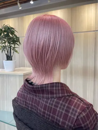 ショート カラー 野田頭 心🌿/ボブ レイヤー/艶カラーのヘアスタイル