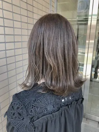 ミディアム キノシタ ナオユキのヘアスタイル