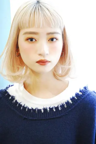 ミディアム カラー パーマ ヘアアレンジ メンズ 表参道Lise おおいしおりのヘアスタイル