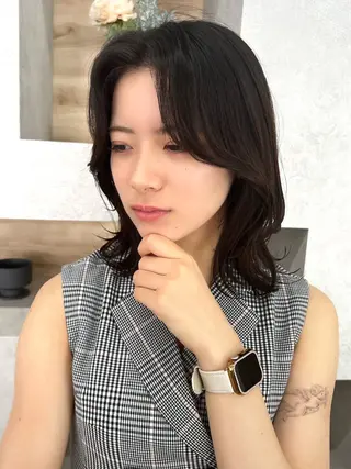 ミディアム 🫧ふじたまゆ🫧 レイヤーカット✂︎のヘアスタイル