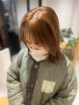 ミディアム カラー 🫧艶髪/透明感色 🫧河原町💛MOEのヘアスタイル