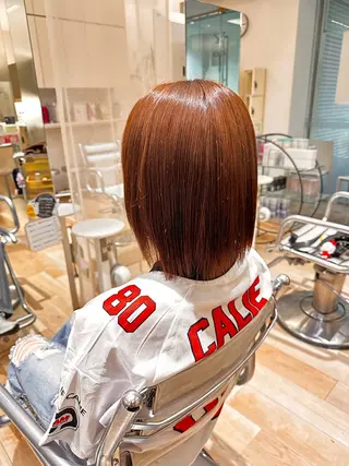 ミディアム カラー 成海 ありさのヘアスタイル