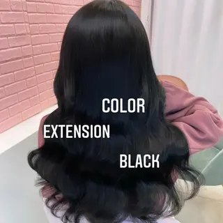 ロング カラー エクステ🩵ブリーチ 韓国ヘア🩵KAEのヘアスタイル