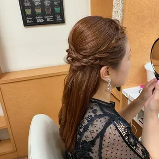 ロング ヘアアレンジ 竹野 実優のヘアスタイル