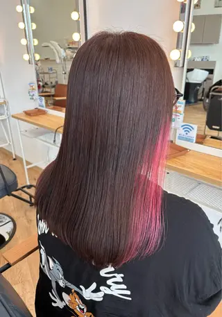 セミロング アラワラブルー ふくやのヘアスタイル