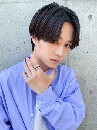 ミディアム メンズ メンズパーマ メンズ特化ryoのヘアスタイル