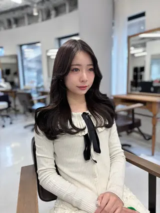 セミロング カラー 赤みなしカラー/梅田 /レイヤー/IORIのヘアスタイル