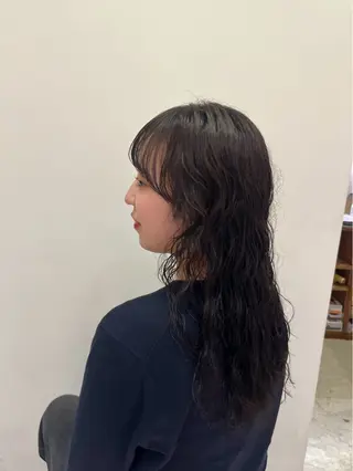 ロング パーマ 西村 錬之介のヘアスタイル