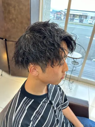 ミディアム パーマ 海外風パーマ 健人のヘアスタイル