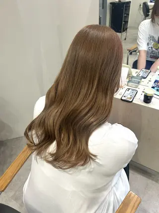 セミロング カラー ボブ /ニュアンス/ satomi🧸💖のヘアスタイル