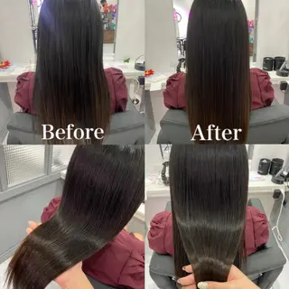 ロング カラー 髪質改善×矯正🫧 韓国ヘアasamiのヘアスタイル