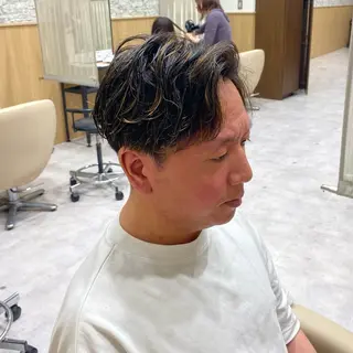 ショート カラー メンズ UNIX所属・村上翼/ハンサム ショート/パーマのヘアスタイル