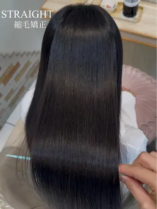 ロング 縮毛矯正🍒韓国風 カラー🎀rikaのヘアスタイル