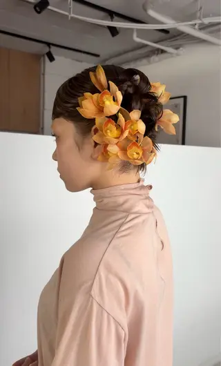 ヘアアレンジ レイヤーカット🐩 透明感カラー モカのヘアスタイル