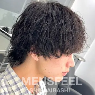ミディアム MENS FEEL所属・メンズパーマが上手い 💇RYO❤️‍🔥のヘアスタイル