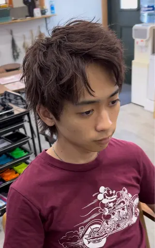 カラー メンズ ＆tigre 佐藤秀太のヘアスタイル