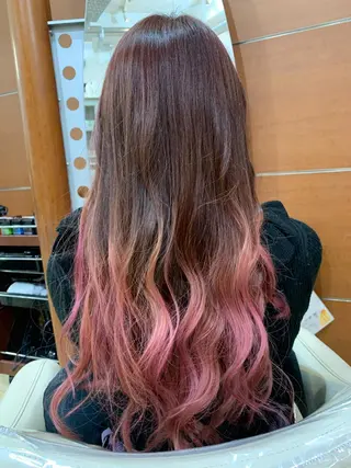 ロング カラー 縮毛矯正/髪質改善 /韓国風　山川春輝のヘアスタイル