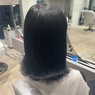 ミディアム カラー パーマ gigs＋所属・東 ちひろのヘアスタイル