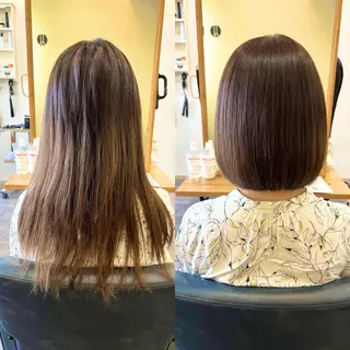 ミディアム 馬場 彩のヘアスタイル