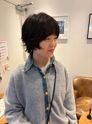 ショート 透明感ニュアンス 柔らかstyle🤍のヘアスタイル