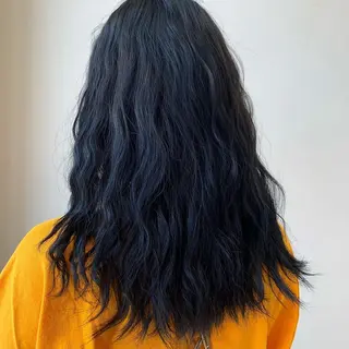 ロング カラー パーマ ヘアアレンジ メンズ 川上 有香のヘアスタイル