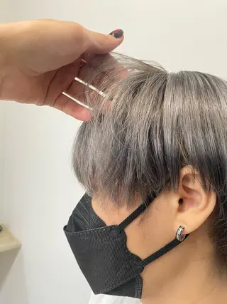 ショート sunc所属・梅田l大人韓国ヘア レイヤー×艶カラーのヘアスタイル