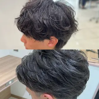パーマ メンズ 【メンズパーマ✨️ フェザーパーマ】岩城のヘアスタイル