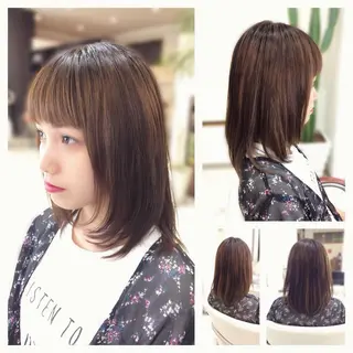 セミロング いけだ ゆうのヘアスタイル