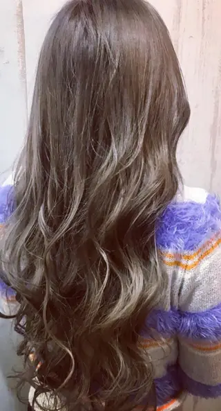 セミロング カラー チビ編み込みエクステ シールEXどぅ〜すのヘアスタイル