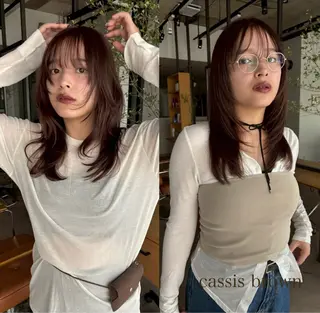 カラー miku/天神 艶カラーのヘアスタイル