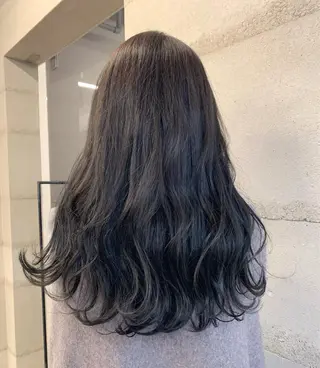 セミロング カラー 透明感/オリーブ/ グレージュ/YUKAのヘアスタイル