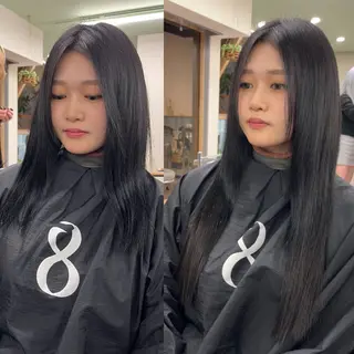 ロング カラー MOE🐈‍⬛🎀 エクステ/ワンホンのヘアスタイル