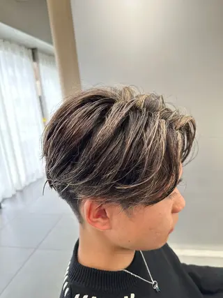 カラー パーマ メンズ 立川/過去1の毛流れ パーマ/しゅーとのヘアスタイル