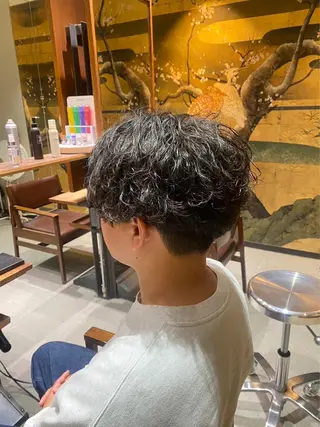 パーマ メンズ FURUSHO梅田所属・【メンズ限定】原 唯登のヘアスタイル