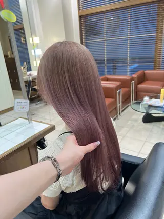 ロング 中村未夢🤍ブリーチ なしダブルカラー🤍のヘアスタイル