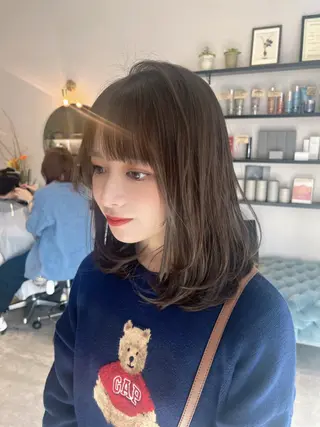 ミディアム 垢抜け/イメチェン color🦩ちあきのヘアスタイル