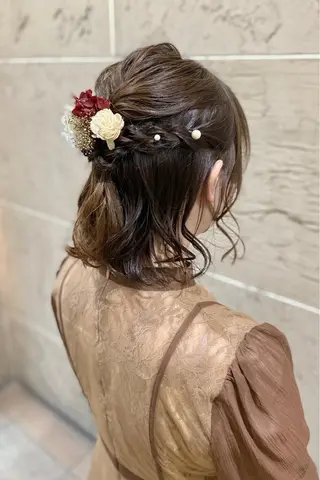 ミディアム 菊地 紗矢のヘアスタイル