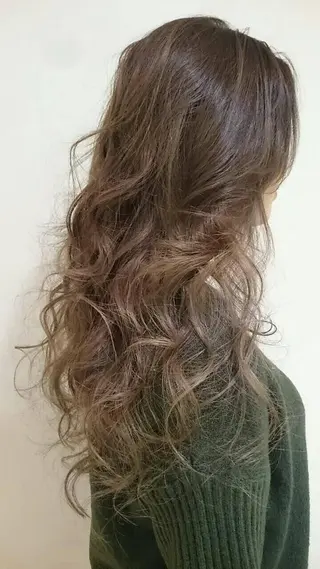 ロング カラー きむえり/髪質改善 /セット/カラーのヘアスタイル