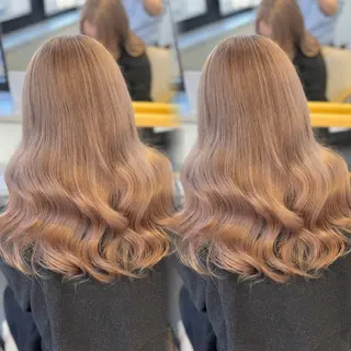 セミロング カラー fuka/梅田/ ミルクティーベージュのヘアスタイル