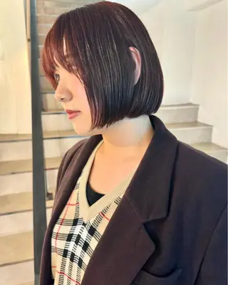 ショート カラー 顔周りカット/透明感 カラー✂️MEIのヘアスタイル