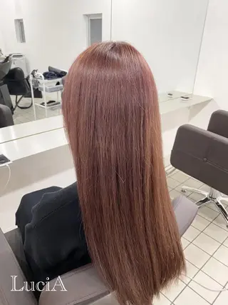 ロング ヘアアレンジ カラー LuciA/エクステ カラーのヘアスタイル