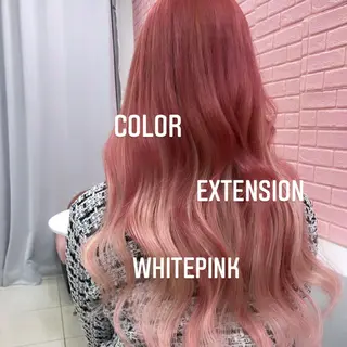 ロング カラー エクステ🩵ブリーチ 韓国ヘア🩵KAEのヘアスタイル